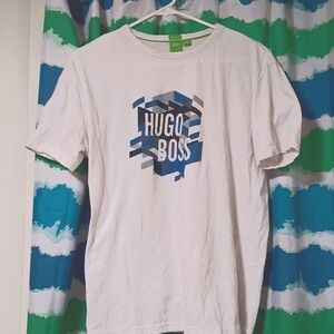 Hugo Boss Graphic Tee in Blue and Gray